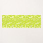 Helder Lime Groen/Witte Inky Roundlines Patroon Yogamat (Voorkant (horizontaal))