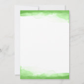 Helder Limegroen Aquarel Chic Bruiloft Feest Kaart (Achterkant)