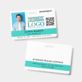 Helder Logo Foto QR Code Personeels-ID van Robins Badge (Voor- en achterkant)