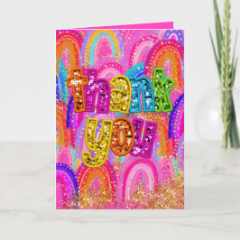Helder Lovert Letters Regenboog Bedankkaart