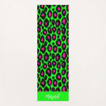 Helder luipaard vel monogram naam Yoga Mat