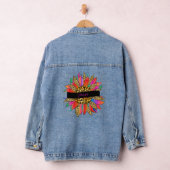 Helder luipaard zonnebloem op maat denim jacket (Hangar)