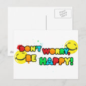 helder, maak je geen zorgen over een gelukkig gezi briefkaart (Voorkant / Achterkant)