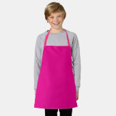 Helder magenta roze schort  (Gedragen)