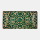 Helder Mandala Kunst Zen Boho Groen En Goud Design Bureaumat (Voorkant)