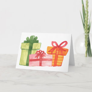Helder met de hand getekend aquarel cadeaupakket p kaart