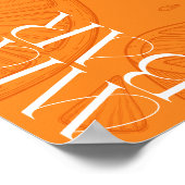 Helder minimalistisch citrus bruids Mimosa bar bor Poster (Hoek)