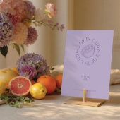 Helder minimalistisch citrus bruidsfeest bord poster