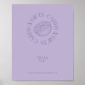 Helder minimalistisch citrus bruidsfeest bord poster (Voorkant)