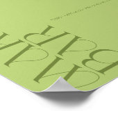 Helder minimalistisch citrus bruidsmargarita bar b poster (Hoek)