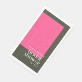 Helder Mod Groovy Roze Groen Bruiloftsshower Aange Servet (Hoek)