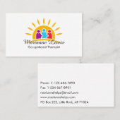 Helder modern bedrijfs-therapeutische autisme-Logo Visitekaartje (Voorkant / Achterkant)