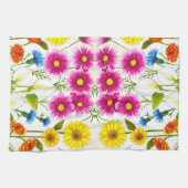 Helder modern bloemstuk accent keukendoek theedoek (Horizontaal)