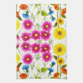 Helder modern bloemstuk accent keukendoek theedoek (Verticaal)