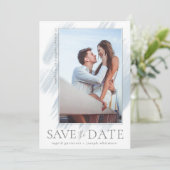 Helder & Modern Flat Save The Date Kaart (Staand voorkant)