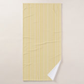 Helder modern geel en wit snoep gestreept badhanddoek (Badhanddoek)