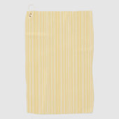Helder modern geel en wit snoep gestreept golfhanddoek (Voorkant)