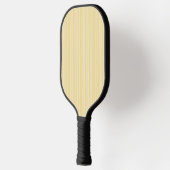 Helder modern geel en wit snoep gestreept pickleball paddle (Links)