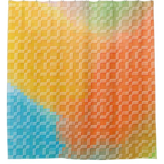 HELDER MODERN KLEURRIJK ABSTRACT DOUCHEGORDIJN (Voorkant)