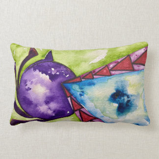 Helder modern kunstaccent met lumbale kussen