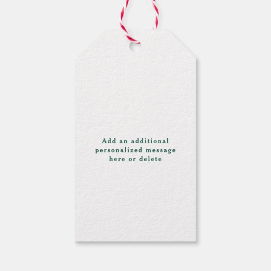 Helder Modern Script Vrolijk Kerstmis Eenvoudige F Cadeaulabel (Achterkant)