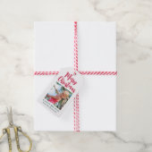 Helder Modern Script Vrolijk Kerstmis Eenvoudige F Cadeaulabel (Met Touw)