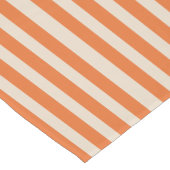 Helder moderne oranje gestreepte tafelloper decora (Hoek)