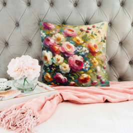 Helder & Moedig Levendige Bloemen Kussen