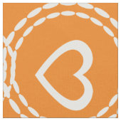 Helder monogram en hartenpatroon stof (Close Up)