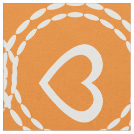 Helder monogram en hartenpatroon stof