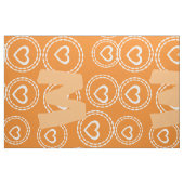 Helder monogram en hartenpatroon stof (Fat Quarter)