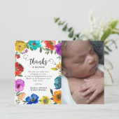 Helder & Mooi Bloemendesign Baby Shower Bedankkaart (Staand voorkant)