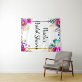 Helder Mooi Lentebloemig Gouden Waterverf Achtergr Wandkleed (In Situ (horizontaal))