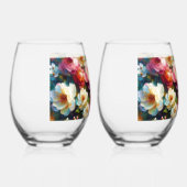 Helder & Mooi Levendige Bloemen Wijnglas Zonder Voet (Rechts)