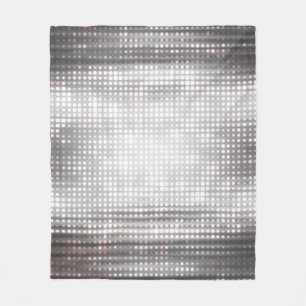 Helder Mozaïek: Glanzend Grijs Abstract. Fleece Deken