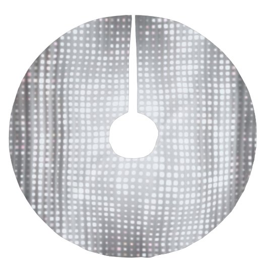 Helder Mozaïek: Glanzend Grijs Abstract. Kerstboom Rok (Voorkant)