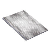 Helder Mozaïek: Glanzend Grijs Abstract. Notitieboek (Rechterzijde)