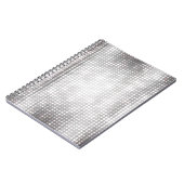 Helder Mozaïek: Glanzend Grijs Abstract. Notitieboek (Linkerzijde)