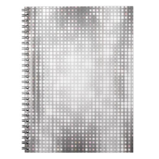 Helder Mozaïek: Glanzend Grijs Abstract. Notitieboek
