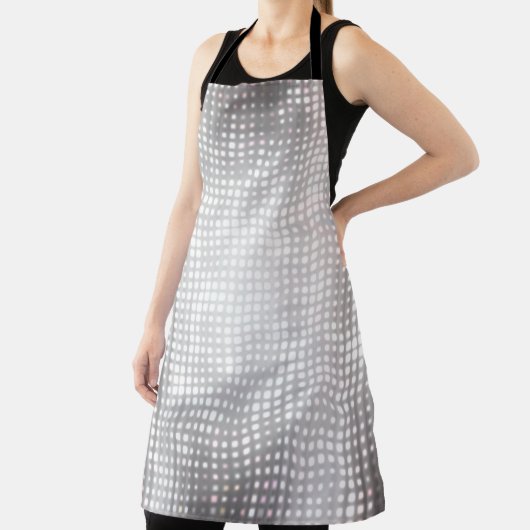 Helder Mozaïek: Glanzend Grijs Abstract. Schort (Insitu)
