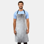 Helder Mozaïek: Glanzend Grijs Abstract. Schort (Gedragen)