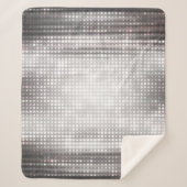 Helder Mozaïek: Glanzend Grijs Abstract. Sherpa Deken (Voorkant)