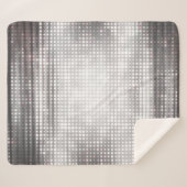 Helder Mozaïek: Glanzend Grijs Abstract. Sherpa Deken (Voorkant (horizontaal))