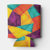 Helder Mozaïek Grunge Naadloos Patroon Blikjeskoeler (Achterkant)