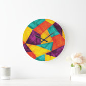 Helder Mozaïek Grunge Naadloos Patroon Grote Klok (Huis)