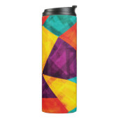 Helder Mozaïek Grunge Naadloos Patroon Thermosbeker (Gedraaid links)