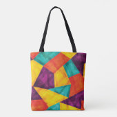 Helder Mozaïek Grunge Naadloos Patroon Tote Bag (Achterkant)