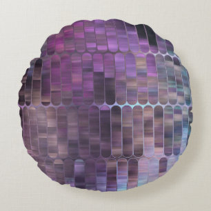 Helder mozaïek: veelkleurige glanzende Abstract. Rond Kussen