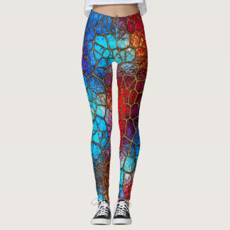 Helder mozaïekpatroon leggings