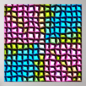 Helder mozaïekpatroon poster (Voorkant)